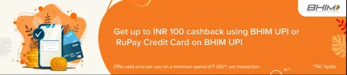 Image of BookMyShow Offer : Upto ₹100 Cashback using Bhim UPI or RuPay CC on Bhim UPI