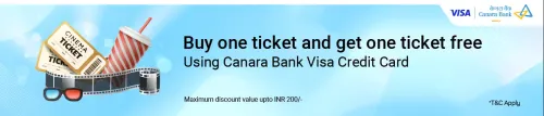 Image of BookMyShow Offer: BOGO ticket with Canara Bank Visa Credit card upto ₹200 