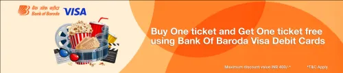 Image of BookMyShow Offer : BOGO Ticket Free using BOB Visa Debit Cards
