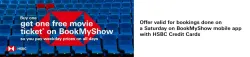 BookMyShow Offer : BOGO free on movies with HSBC Credit Cards