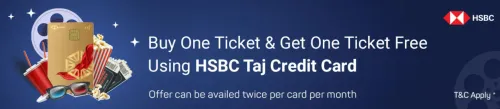 Image of BookMyShow Offer : Buy 1 ticket and get 1 free with HSBC Taj Credit Card
