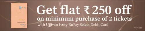 Image of BookMyShow Offer: Get ₹250 off with Ujjivan Small Finance Bank Debit Card on Min. Purchase of 2 tickets 