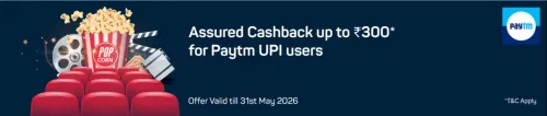 Image of BookMyShow Offer : Get Assured ₹300 Off With Paytm Cashback Offer 