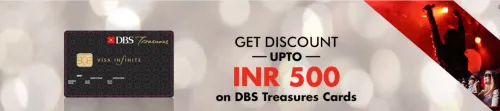 Image of BookMyShow Offer : Get discount up to ₹500 on DBS Treasures Cards