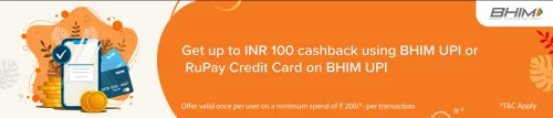 Image of BookMyShow Offer : Upto ₹100 Cashback using Bhim UPI or RuPay CC on Bhim UPI