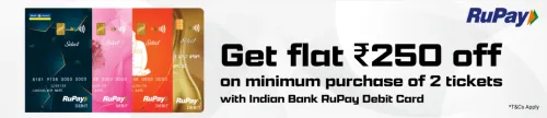 Image of BookMyShow Offers: Get ₹250 Off with Indian Bank Debit Card on Minimum purchase of 2 tickets