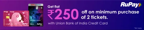 Image of BookMyShow Offers: Get ₹250 Discount With Union Bank of India Credit Card On Minimum Purchase of 2 Movie tickets