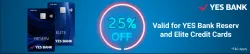 BookMyShow Offers : Get 25% discount upto ₹250 using YES BANK Credit Cards