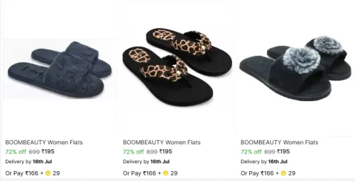Image of BOOMBEAUTY Women Flats Upto 72% Discount