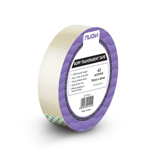 Image of BOPP Transparent Tape | 65meter Length X 24mm Width | 42Micron High Strength Self-Adhesive Tape for Strong Hold | Perfec