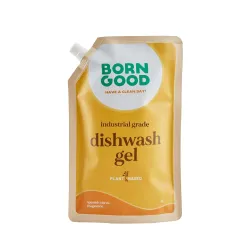 Born Good Industrial Grade Natural Dishwash Gel | Spanish Citrus | Tough on Grease & Stains | Safe for Hands, Baby Bottles & Pet Bowls | Biodegradable, Non-Toxic, No Residue | 1000ml