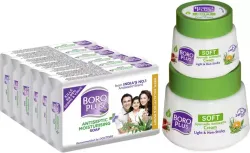 BOROPLUS Soft Ayurvedic Antiseptic Cream 300ml+Antiseptice&Moisturising Soap-NEH 125g PO6 (1050 g)