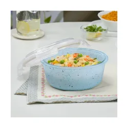 Borosil 400 ml Blue Food Storage Container with Air Tight Lid