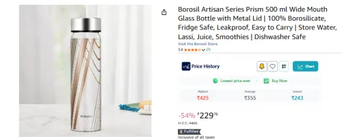 Image of Borosil Artisan Series Prism 500 ml Bottle