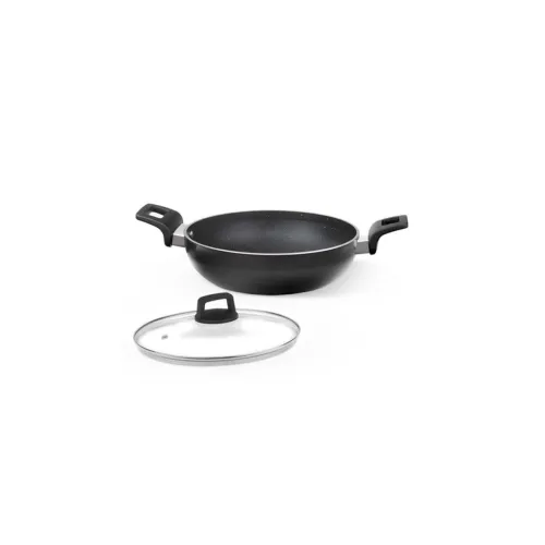 Image of Borosil Granito Non-Stick Fry Pan, Induction Friendly, Granite Finish, PFOA-Free,28 cm Diameter, Black