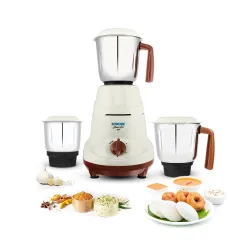 Borosil Home Star Mixer Grinder, For Wet / Dry Mixing & Grinding, 500 Watts, 3 Stainless Steel Jars (1.2 L Blending Jar,