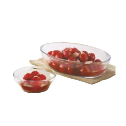 Borosil Klip & Store Glass Container Set, 170ml, Set of 2, Clear