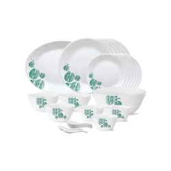 Borosil Larah Tiara Series Floral Woodstock 33 Pcs Dinner Set