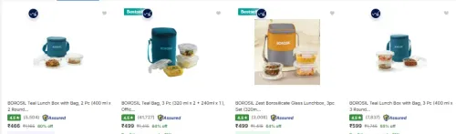 Image of BOROSIL Lunch Boxes at minimum 60% Discount