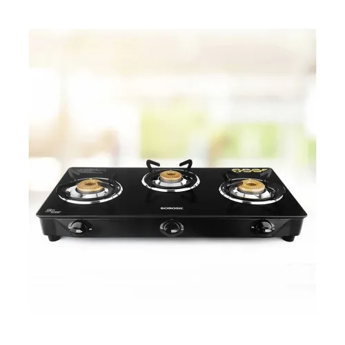 Image of Borosil Magnum Gas Stove (Made in India) | 6 mm Toughened Borosilicate Glass Top 