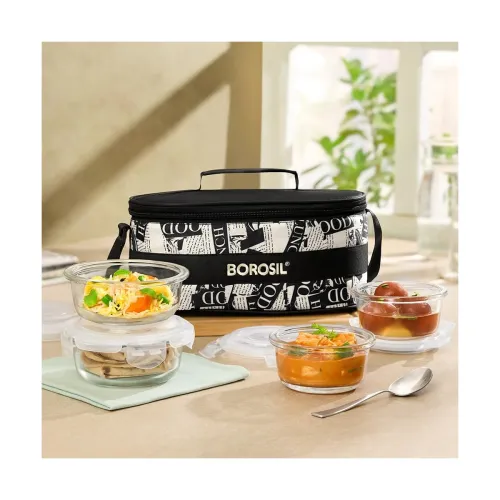 Image of Borosil Nostalgia Universal Borosilicate Glass Lunchbox