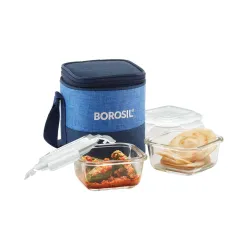 Borosil Prime 2-Pc Glass Lunchbox Set