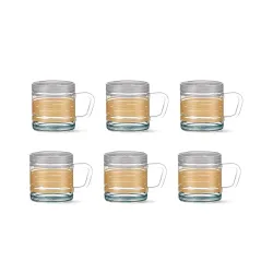 Borosil Vision Tea Coffee Mug Set 6 Pcs