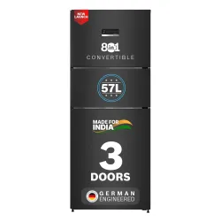 Bosch 302L, 3 Star, MaxFlex Convert Frost Free Triple Door Refrigerator | 8-in-1 Convertible Storage Modes | 57L Extra Convertible Zone | Cool Extend up to 18 hours (CMC33S33VI, Cosmic Steel...
