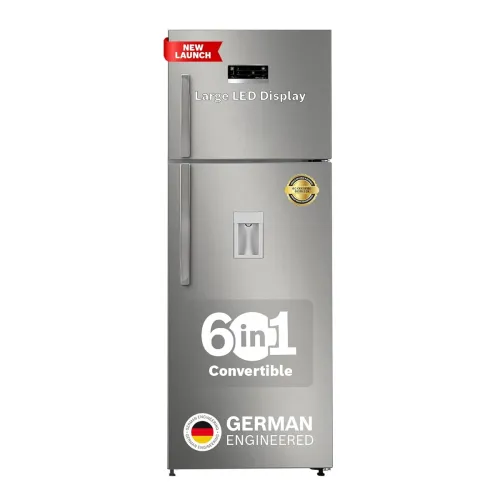 Image of Bosch 368L, 1 Star, Frost Free Double Door Refrigerator with 2.5 L Water Dispenser | 6-in-1 Convertible Storage Modes | 