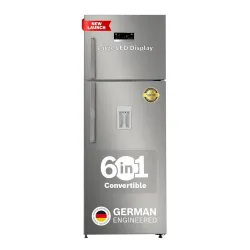 Bosch 368L, 1 Star, Frost Free Double Door Refrigerator with 2.5 L Water Dispenser | 6-in-1 Convertible Storage Modes | 