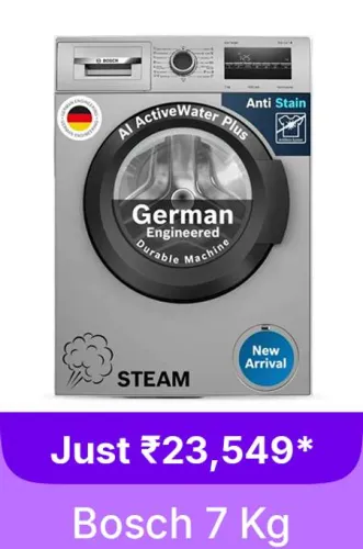 Image of BOSCH 7 kg Washing Machine @ ₹23549 on Flipkart big Billion Days Sale