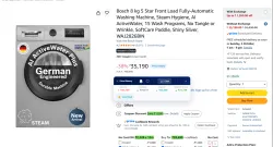 Bosch 8 kg 5 Star Front Load Washing Machine