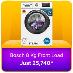 BOSCH 8 kg Washing Machine @ ₹25740 on Flipkart big Billion Days Sale
