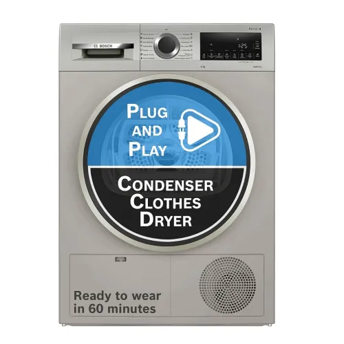 Image of Bosch 9 kg Fully Automatic Front Load Condenser Tumble Dryer | 100% Drying