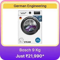 BOSCH 9 kg Washing Machine @ ₹21990 on Flipkart big Billion Days Sale