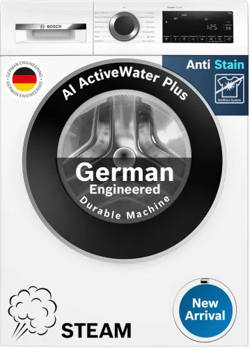 Image of BOSCH 9 kg Fully Automatic Front Load with In-built Heater White (WGA14200IN)