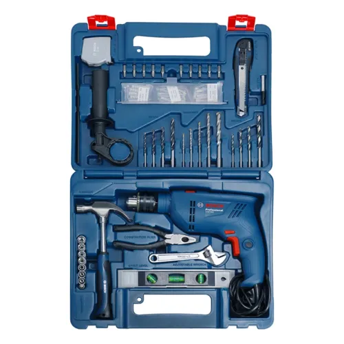 Image of BOSCH GSB 600 Impact Drill with 100-Piece Accessory Set