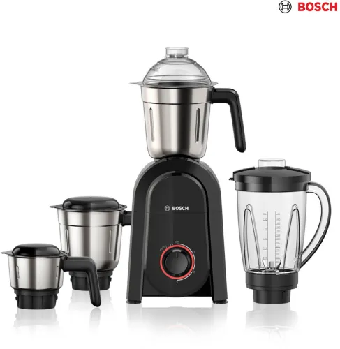 Image of BOSCH Pro 1000 W Mixer Grinder (MG8714C4KI | 4 Jars | Black)