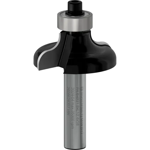 Image of BOSCH PRO Ogee Fillet Router Bit | R4.8xØ31.8xL12.4xS8mm | Crafted for Decorative Edge Work | Smooth, Ornate Profiles wi