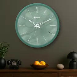 Bosco Modern Non Ticking Silent, Sage Green Frame 30 CM