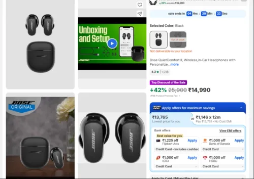 Image of Bose QuietComfort II Wireless Earbuds