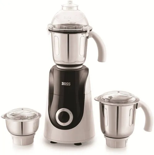 Image of BOSS Crown 750 W Mixer Grinder  (B242B | 3 Jars | White, Black)