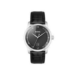 Boss Principle Qtz Basic Calendar Black Round Dial Mens Watch