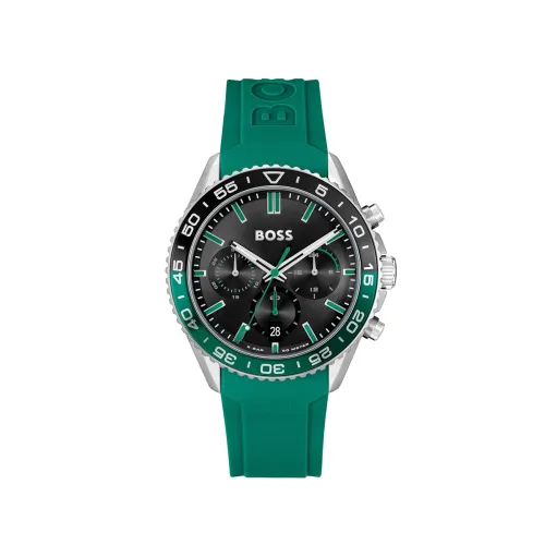 Image of BOSS Runner Qtz Fashion Chrono Black Round Dial Men's Watch