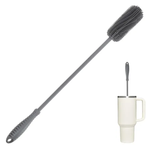 Image of Bottle Brush with Long Handle 15.5 Inch Silicone Water Bottle Cleaner Brush