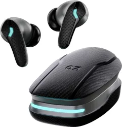 Goboult Astra Neo 70Hrs Playtime, 4 Mic ENC, BT 5.4, Comfort Grip Case Bluetooth Headset (Black, True Wireless)