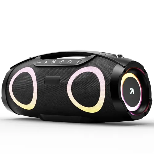 Image of GOBOULT Bassbox Q60 Bluetooth Speaker with 60 Watt BoomX Audio, Up to 14Hrs Playtime, Type-C Charging, AUX/TF Card/USB &