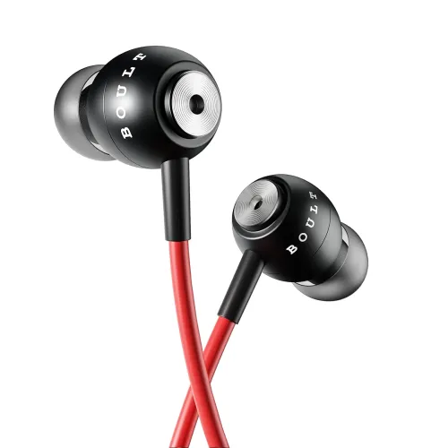 Image of Boult BassBuds Storm-X Wired Earphones (Red, Extra Bass, Mic)