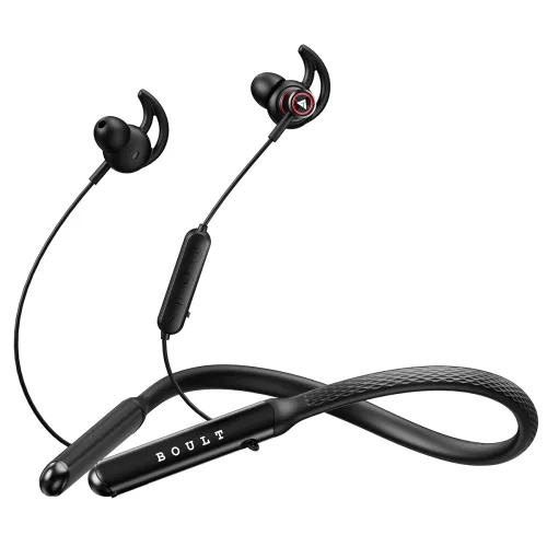 Image of Boult Curve Max Neckband Earphones (Black, 100H, ENC)