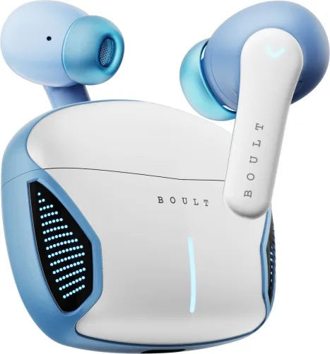 Image of Boult Y1 Gaming TWS Earbuds (Glacier Blue, 50H, ENC)